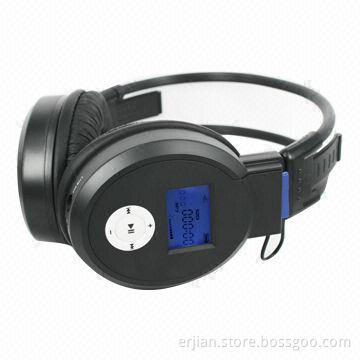 Portable Design Memory Card Headphones with FM Radio, Line-in/out Function